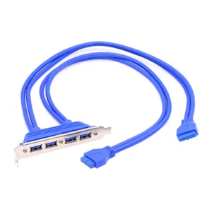 CY Internal Dual/Four USB 3.0 Female Mount Panel to Motherboard 20pin Cable 50cm - Picture 1 of 11