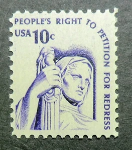 1592 MNH 1977 10c Justice People's Right to Petition for Redress James E Fraser - Picture 1 of 1