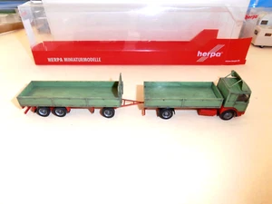 HERPA 1/87 HO FANTASTICO "CAMION +RIMORCHIO WANDT MAN F8 HZ"BOX ORIGINALE - Foto 1 di 4