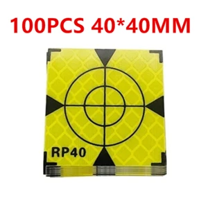100pcs 40x40mm Fluoresce Green Reflector Sheet Reflective Tape Target - Picture 1 of 2