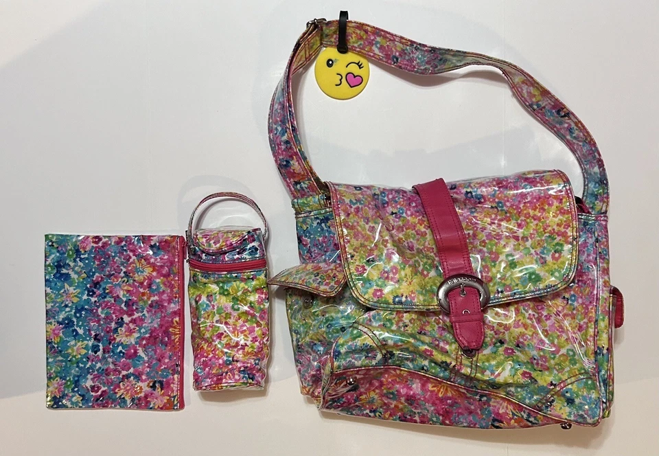 BOLSO MENSAJERO PAÑALES KALENCOM NEW ORLEANS FLORAL LAMINADO HEBILLA Foto 1 de 1