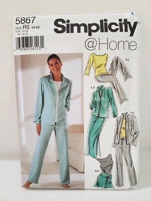 Simplicity 5867 Size 14-22 Pants, Shorts, Skirt, Jacket & Top Uncut 2002 - Image 1 of 2