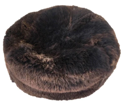 XXL Lammfell Sack Schaffell Sitzsack Lammfellsack Bean Bags Braun 100cm - Bild 1 von 3
