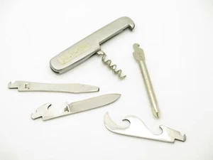 Kit strumenti lattina cavatappi coltello fisso vintage anni '60 Seki Giappone - Foto 1 di 10