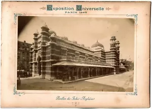 Paris.Exposition Universelle 1889.Pavillon Indes Anglaises.Photo Albuminée.ND Ph - Picture 1 of 1