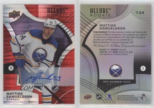 2021-22 Upper Deck Allure Rookies Red Rainbow Mattias Samuelsson Rookie Auto RC