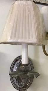 Pair of Silver Tone wall sconces - Picture 1 of 6