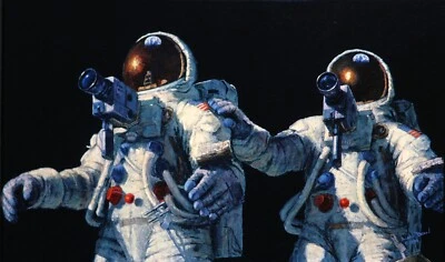 Alan BEAN Ограниченный Выпуск ХУДОЖЕСТВЕННАЯ Печать "Небесные Отражения NASA Подарок астронавту - Изображение 1 из 4