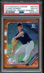 BB - 2019 Bowman Chrome - Orange Shimmer /25 - Clarke Schmidt - #BCP249 - PSA 10 - Imagen 1 de 2