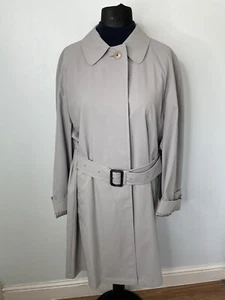 Aquascutum Of London Ladies Grey Vintage light Trench Coat Size M - Picture 1 of 13