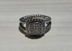 David Yurman Sterling Silver D=0.50ct 5.1g Ring Selling As-Is Size 6