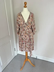 Hoss Intropia Floral Dress Uk size 12 Eu 40 - silk with kimono style sleeves - Picture 1 of 16