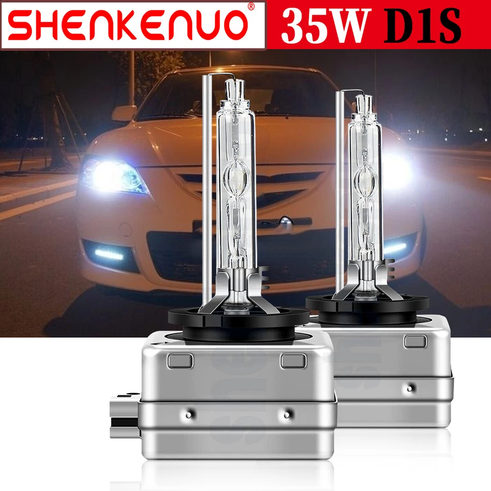 2PCS D1S D2S D2R D3S D4S 35W 6000K HID Xenon Low/High Beam Headlight Bulbs White - Image 1 of 1