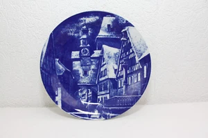 Plato de pared Seltmann Weiden Rothenburg ob der Tauber plato de porcelana azul - Imagen 1 de 5