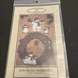 Goodies from Grandma #1691 Sew Many Snowmen Decoration Craft Pattern - Picture 1 of 7
