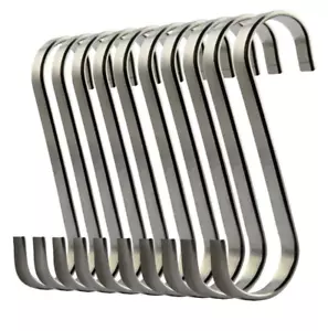 10X ilauke S-Haken Edelstahl Küchenhaken Haken Besteckhalter 18/8 Rostfrei S Neu - Bild 1 von 3