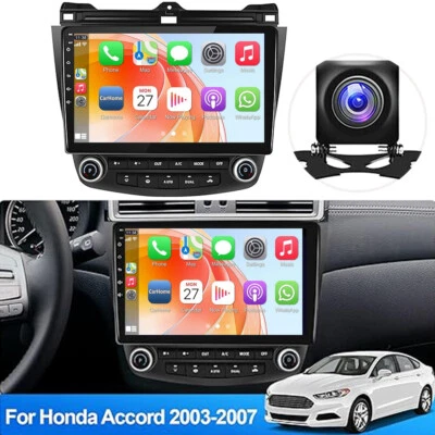 TUOK_18 Fit Honda Accord 2003-2007 Apple Carplay Car Stereo FM Radio MP5 Backup Camera