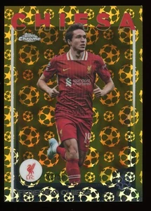 2024-25 TOPPS CROMO LOGOFRATTORE UEFA - FEDERICO CHIESA GOLD STARBALL /50 - Foto 1 di 2