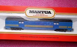 MANTUA STREAMLINED BAGGAGE CAR HO GAUGE VIA RAIL READY TO RUN  NIB - Picture 1 of 4