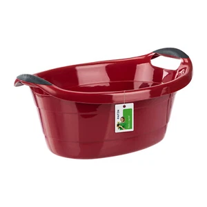 PAFEN Oval Wäschekorb 14L 50x35,5x21,5 Wäsche Spüln Starke Wäschewanne Rot - Bild 1 von 6