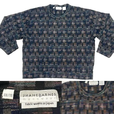 Suéter JHANE BARNES Para Hombres 2XL/TTG Tejido Multicolor Pullover Tela Tejido en Japón Foto 1 de 4