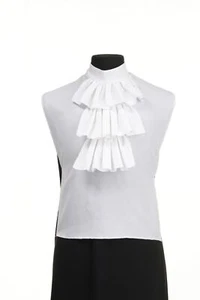 Ruffled Jabot Shirt Front with Attached Collar Halloween Costume Accessory - Picture 1 of 1