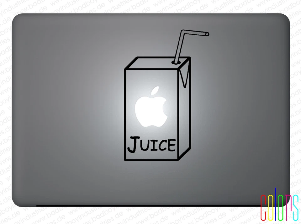 Juice Apfelsaft Saft Tüte für Apple Macbook 13" 15" Pro Air Sticker Aufkleber - Bild 1 von 1