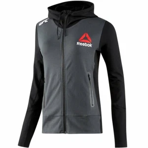 Reebok UFC Hoodie Kinder Training Jacke Kampfsport Kapuzen Pullover schwarz/grau - Bild 1 von 7