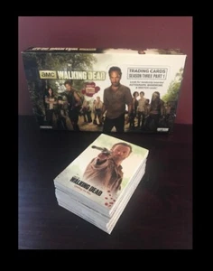 2014 THE WALKING DEAD TV SEASON 3 PART 1 COMPLETE SET 72 CARDS BOX NOT INCLUDED - Picture 1 of 3