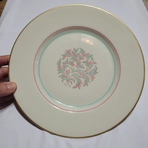 Franciscan China Rossmore Dinner Plate 10.5" Made in California Gold Gild/Floral - Picture 1 of 4