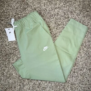 Nike Club Woven Tapered Leg Pants Oil Green White Mens Size Small DX0623-386 - Picture 1 of 7