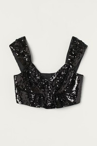 black sequin tops uk