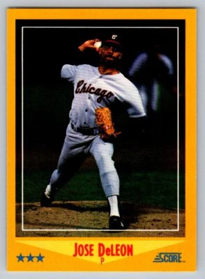 1988 Score # 508 - Jose DeLeon - Chicago White Sox - Image 1 of 2