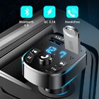 Car Wireless Bluetooth FM Transmitter MP3 Player USB 2 Fast Charger Adapter UK