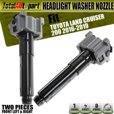 2x Bocal de arruela de farol para Toyota Land Cruiser 2016-2019 dianteiro esquerdo e direito - Imagem 1 de 4