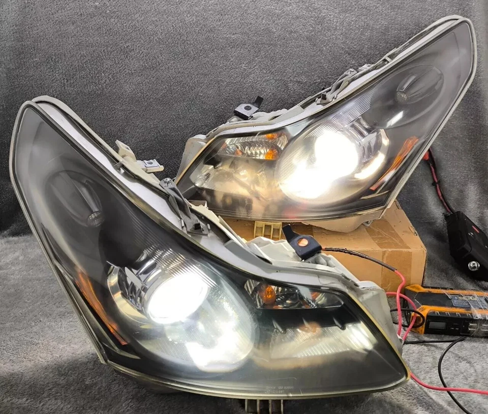 JDM NISSAN SKYLINE V36 INFINITI G35 KOUKI 黑色 HID SEDAN HEADLIGHT 2006-14 原始设备制造商 — 第 1/4 张图片