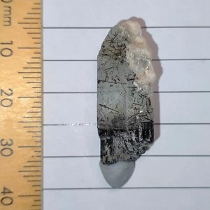 Beryl Aquamarine w/ Columbite Tantalite inclusions natural mineral specimen 25ct - Picture 1 of 8