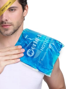 Extra Large Gel Ice Pack 8.3" x 12.4" Reusable Cold Compress for Shoulder, Knee, - Picture 1 of 12