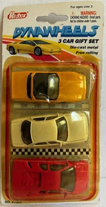 DYNAWHEELS LOT of 3 DIECAST METAL CARS RED FERRARI YELLOW CORVETTE TOYOTA (1993) - Picture 1 of 3