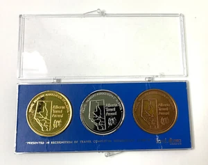 Travel Alberta Visiting Events Attractions of Tourism Zones Vintage Award Medals - Picture 1 of 10