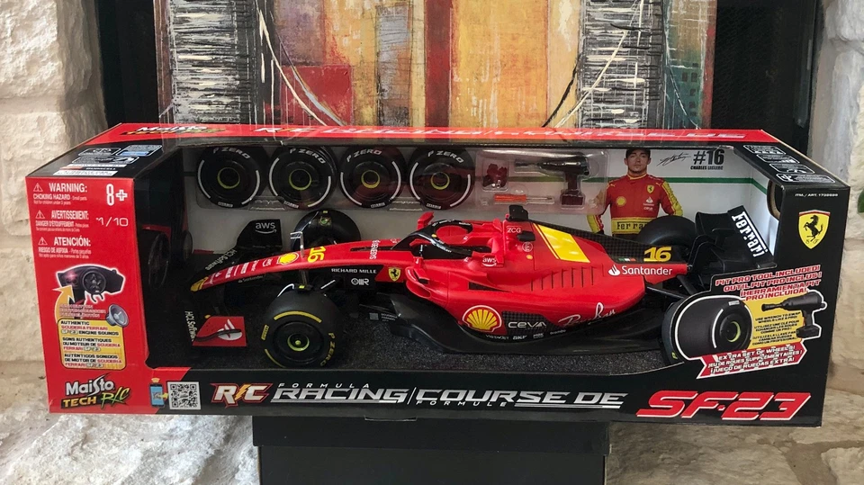 Maisto Tech R/C Ferrari Charles Leclerc #16 SF-23 F1 Racing GP 1/10 RC Car