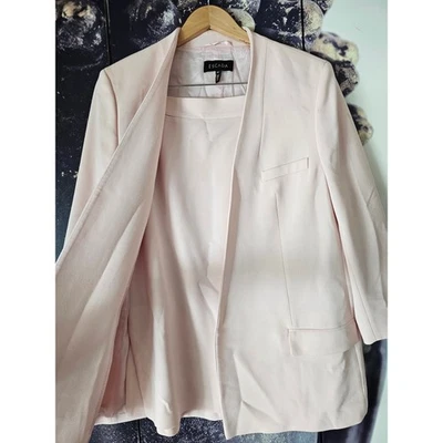 Conjunto de traje falda blazer Escada rosa pálido para mujer talla 42 oficina carrera YJ01 Foto 1 de 4