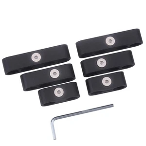 Black Aluminum 7mm 8mm 9.5mm Spark Plug Wire Separators Dividers Looms SBC 350 - Picture 1 of 5