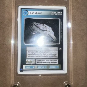Star Trek CCG White Border U.S.S. Defiant LP Promo –DS9 1998 rare hard to find - Picture 1 of 7