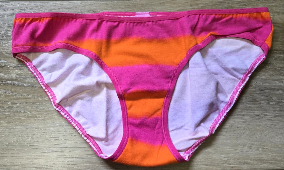 NIB Vintage Victoria's Secret PINK Cotton Ombre Stripe Low-Rise Bikini Panties L - Image 1 of 4