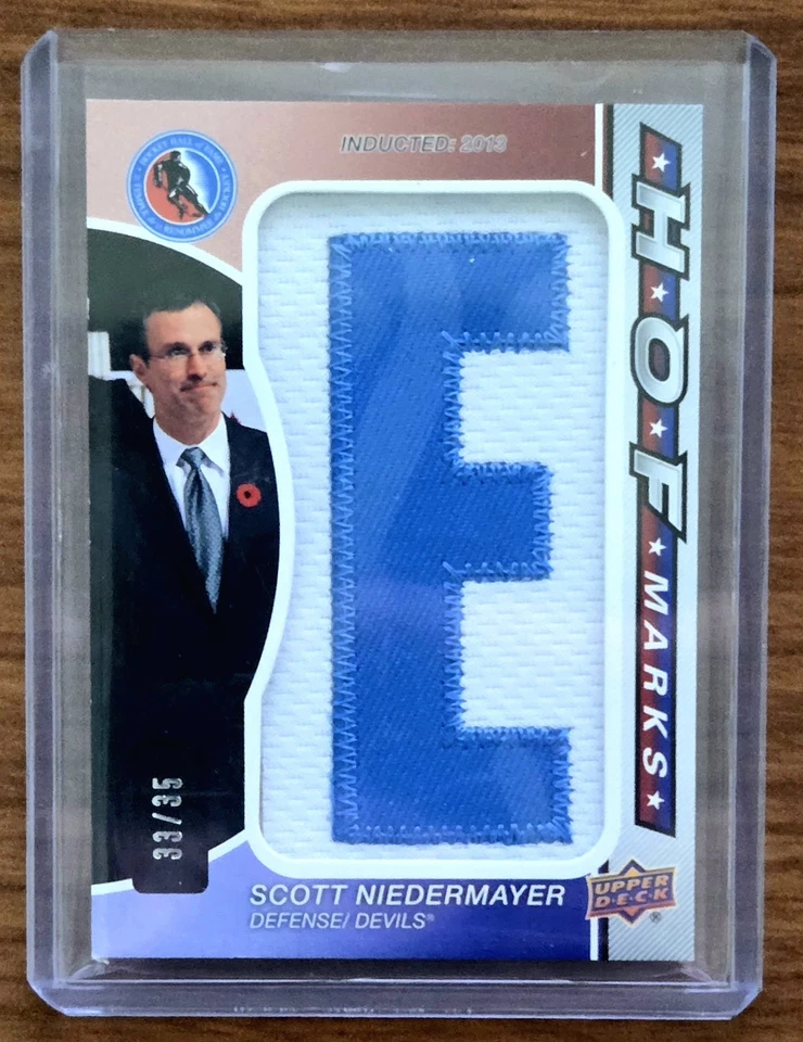 2024-25 SP Game Used HOF Marks Scott Niedermayer "E" /35 - Image 1 of 1