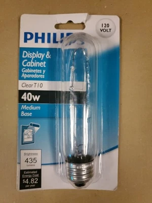 Philips 40W T10 Clear Medium Base Bulb - Image 1 of 3