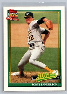 1991 Topps #728 Scott Sanderson Oakland Athletics MLB Baseballkarte - Bild 1 von 2