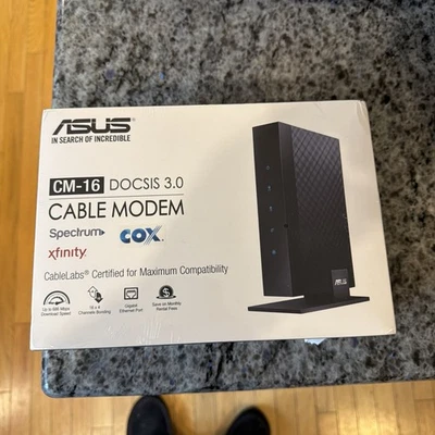 Asus CM-16 DOCSIS 3.0 Cable Modem Gigabit LAN 686Mbps w Power Cord & Ethernet - Image 1 of 3