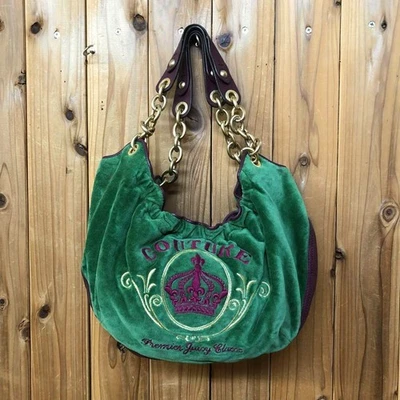 Bolso de Hombro Bolso de Mano Vintage Juicy Couture Y2K Terciopelo Mcbling- Usado JPN Foto 1 de 4